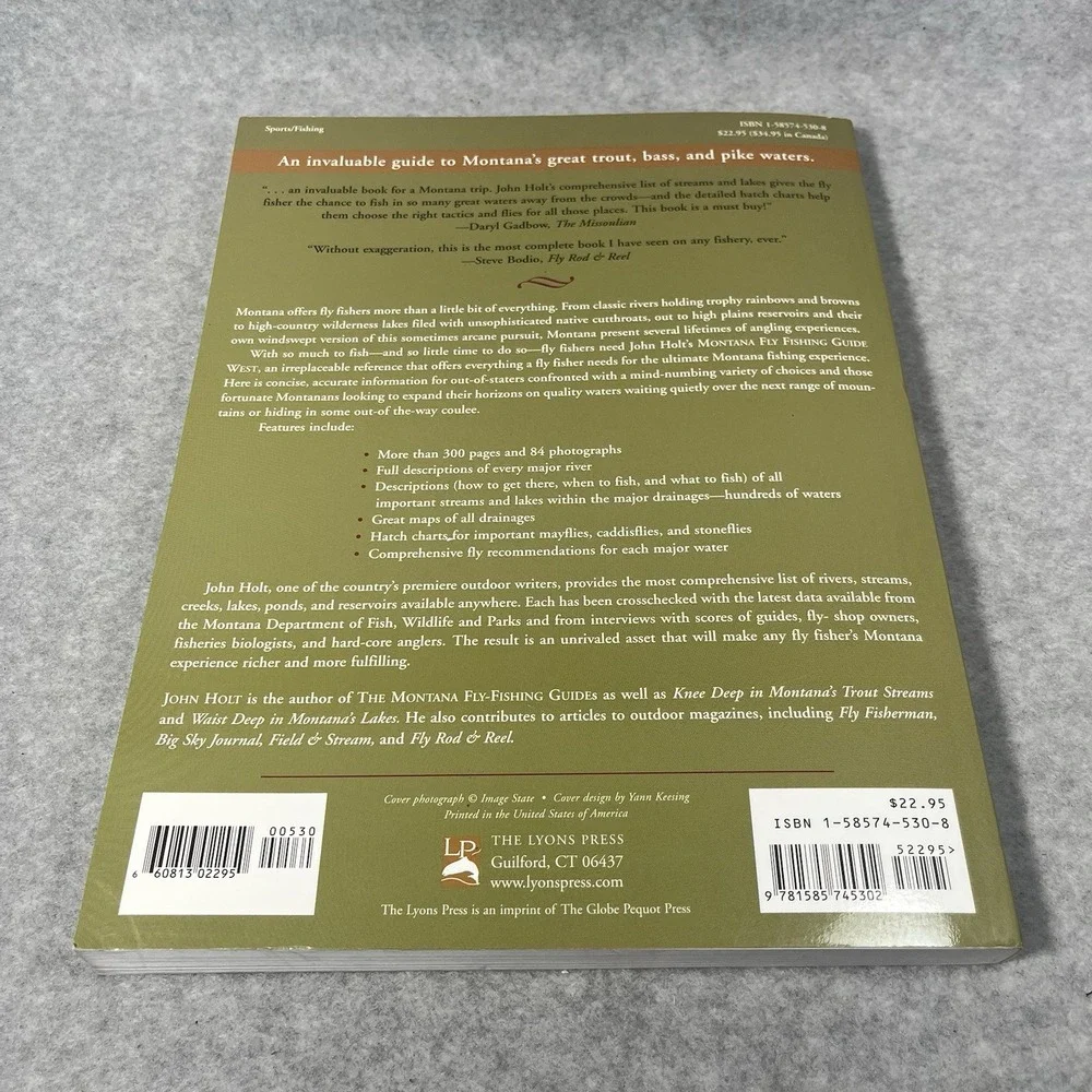 Montana Fly Fishing Guide West by John Holt (2002, Trade Paperback) Outdoor Book